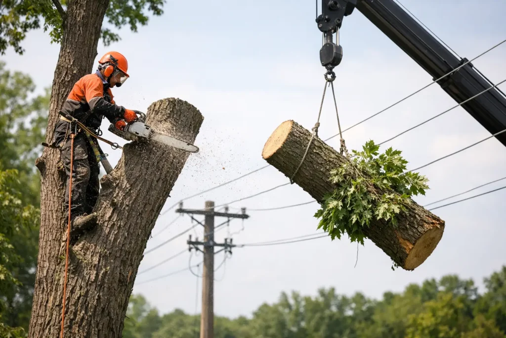 Tree Removal Near Power Lines Done Safely